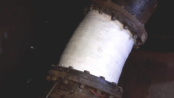 Composite repair wrap can be used for strengthening a pipe or carrying out leak repairs