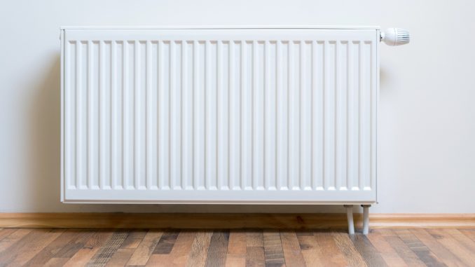 Central heating system supply heat to radiators from a central boiler via a series of pipes