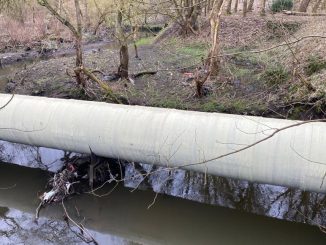 The reinforcement of a 20 metre long pipe bridge in Lancashire using a composite pipe repair wrap