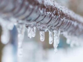 A frozen pipe in winter can lead to a damaging burst unless thawed or repaired as a matter of urgency
