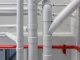 An internal rainwater pipe system takes rainwater away through the interior of a building rather than the outside
