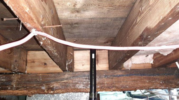 It is possible to repair wood left damaged by water from a leaking pipe